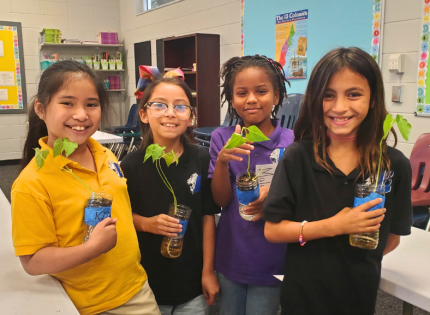 4th grade private school students at Lakeside Christian School in Clearwater show off their science projects