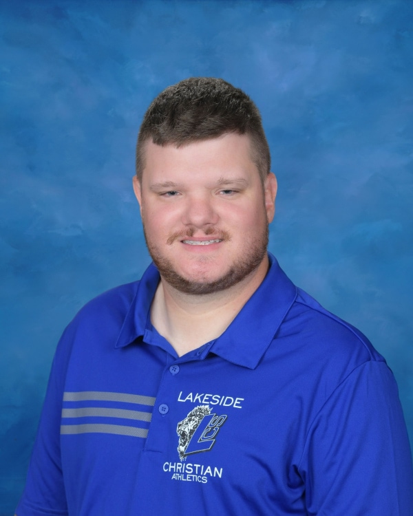 headshot of Nathan Davis, the Athletics Operations Coordinator at Lakeside Christian School