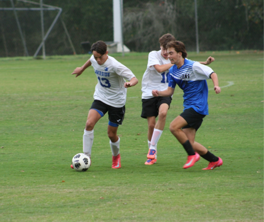 varsity soccer players at Lakeside Christian School in Clearwater, Florida