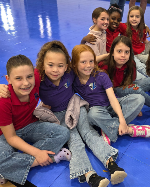 smiling elementary students at Lakeside Christian School in Clearwater, FL