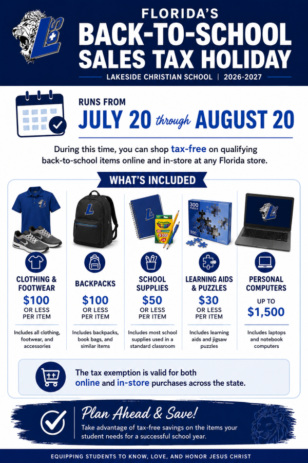 Florida Back-to-School Sales Tax Holiday 2026